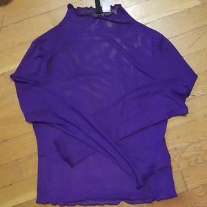Purple mesh top